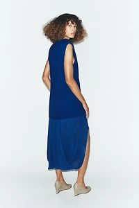 COMBINATION MIDI DRESS