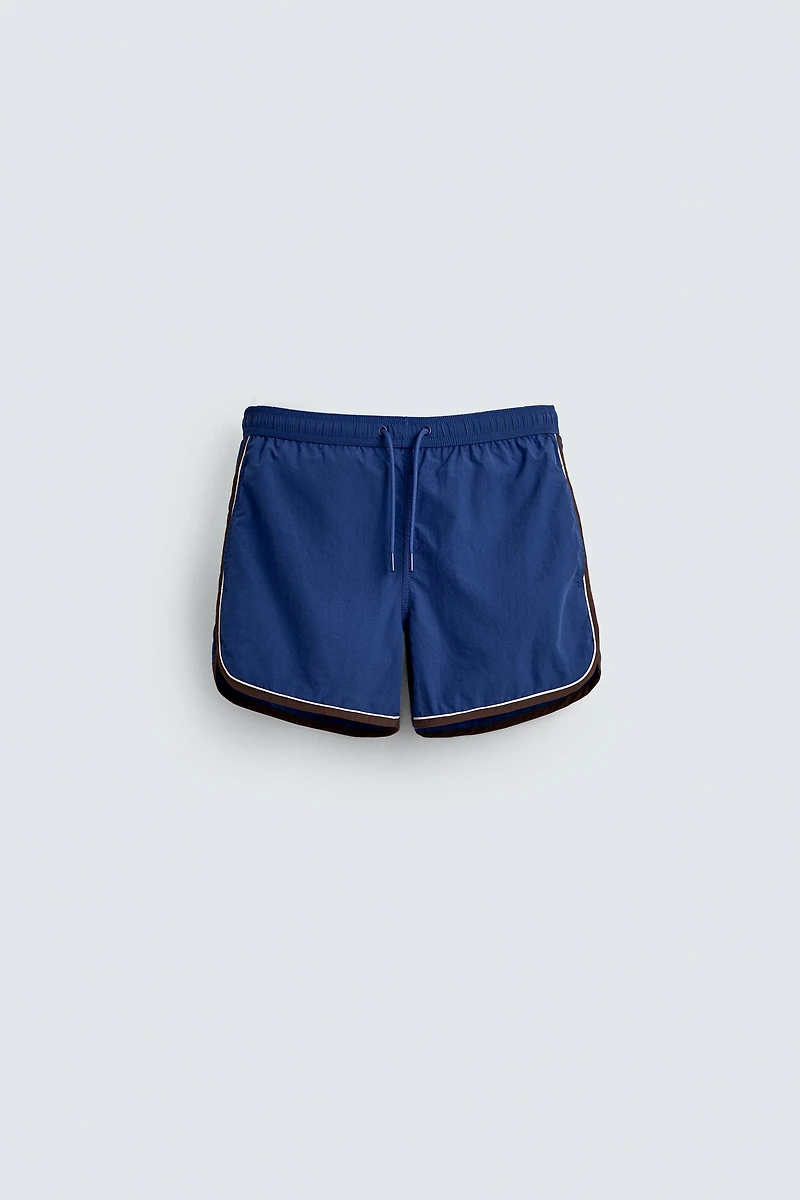 CONTRAST SHORT SWIMSUIT