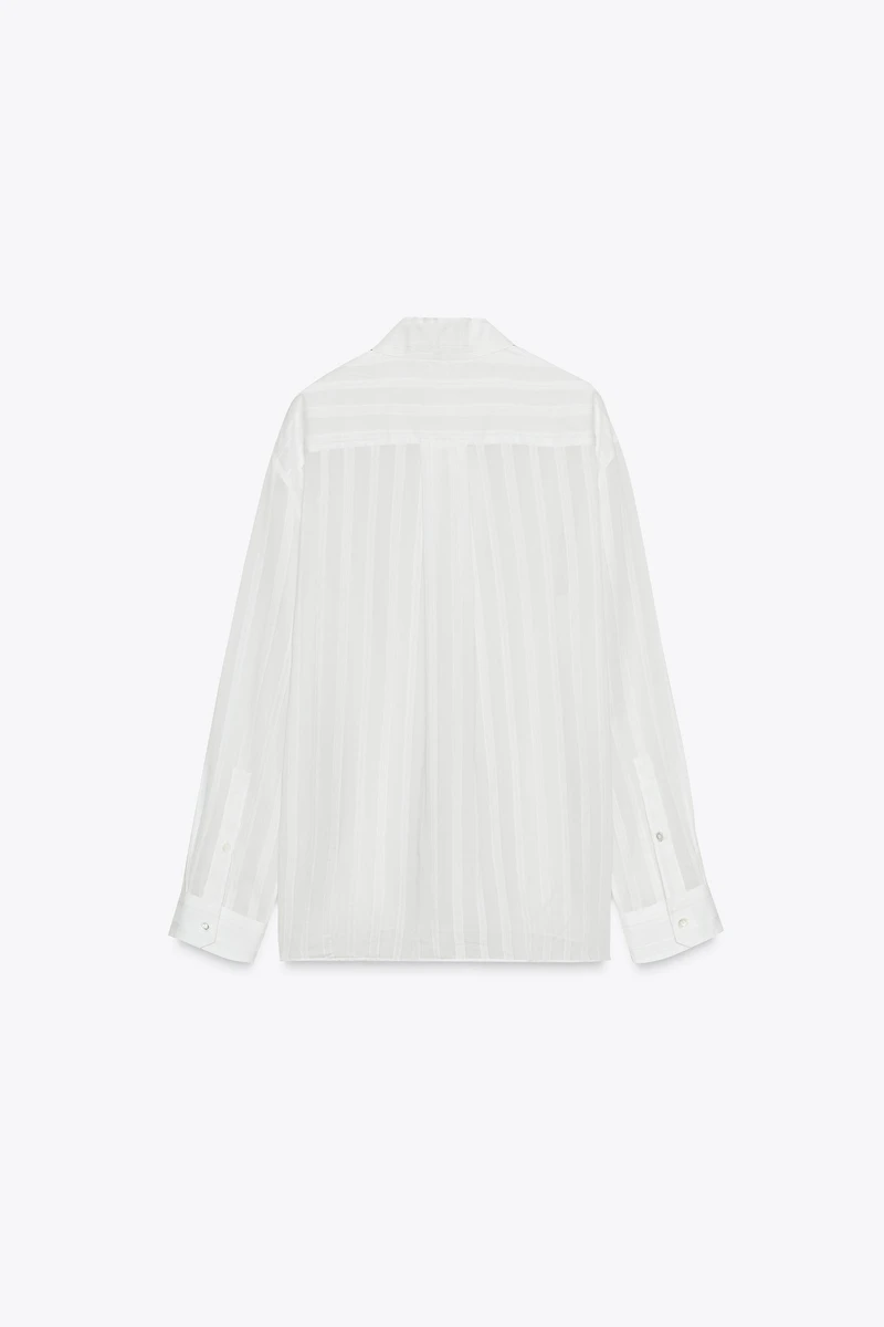 COTTON - SILK STRIPED SHIRT ZW COLLECTION