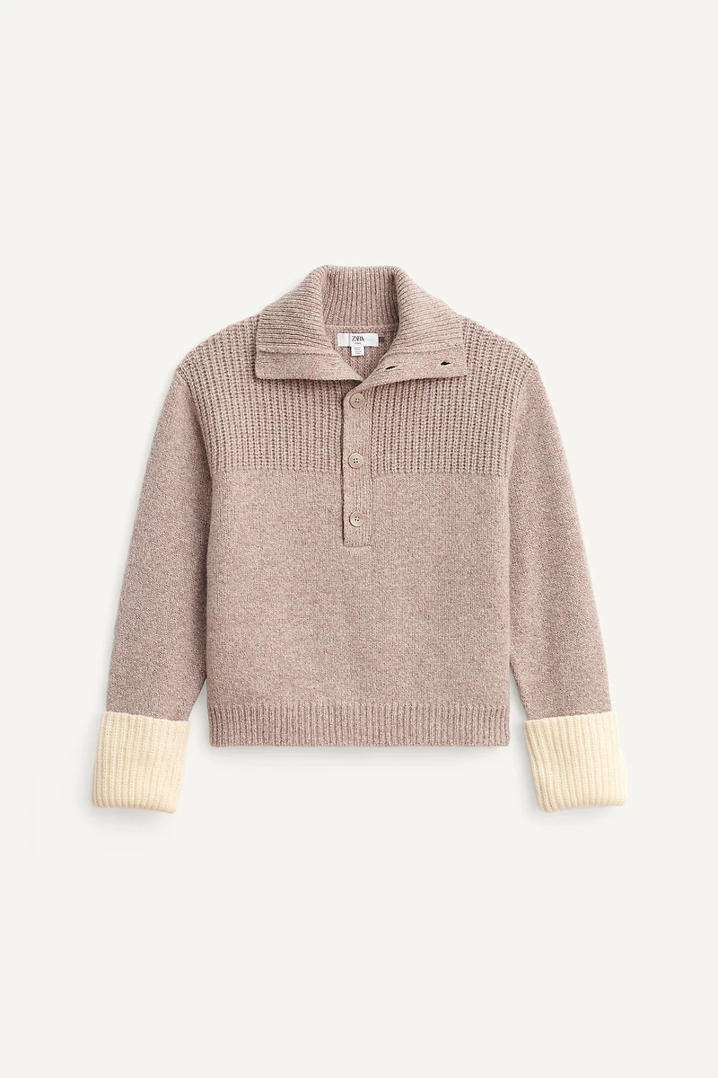 WOOL BUTTON-NECK SWEATER LIMITED EDITION
