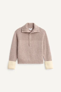 WOOL BUTTON-NECK SWEATER LIMITED EDITION