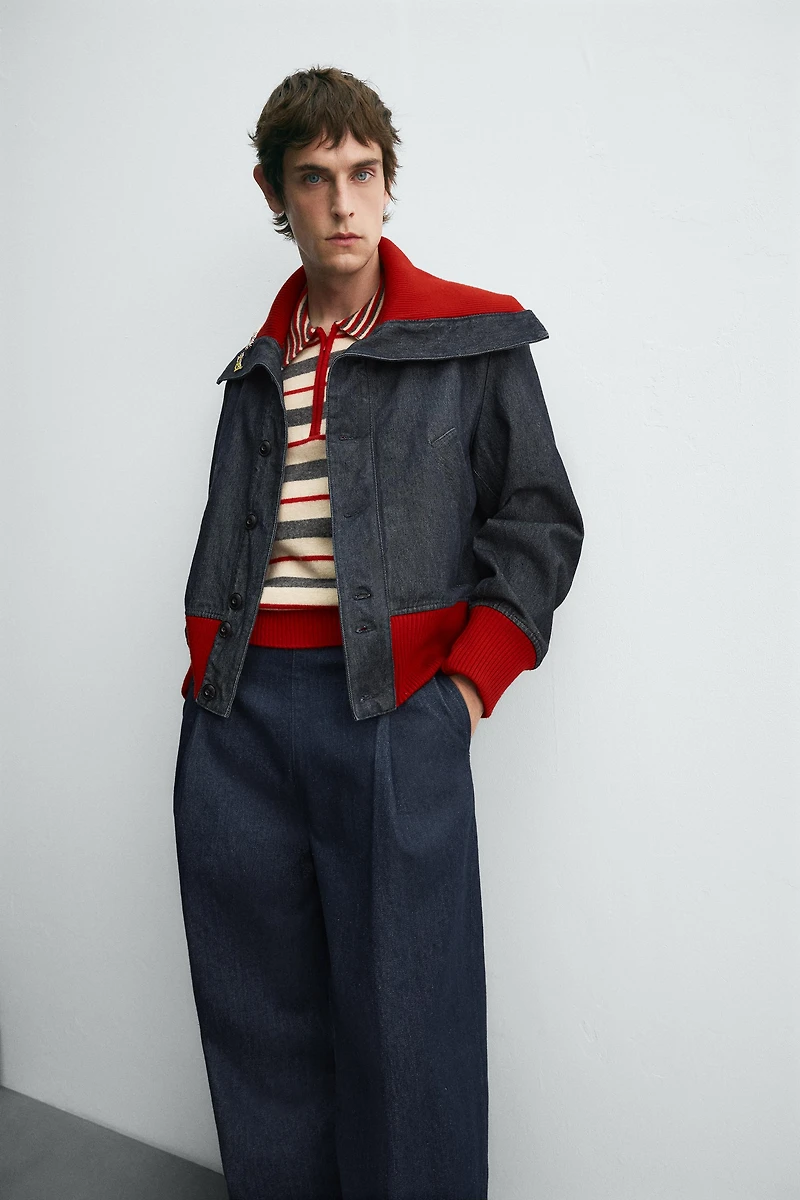 WIDE-LEG DENIM TROUSERS HARRY LAMBERT FOR ZARA X DISNEY