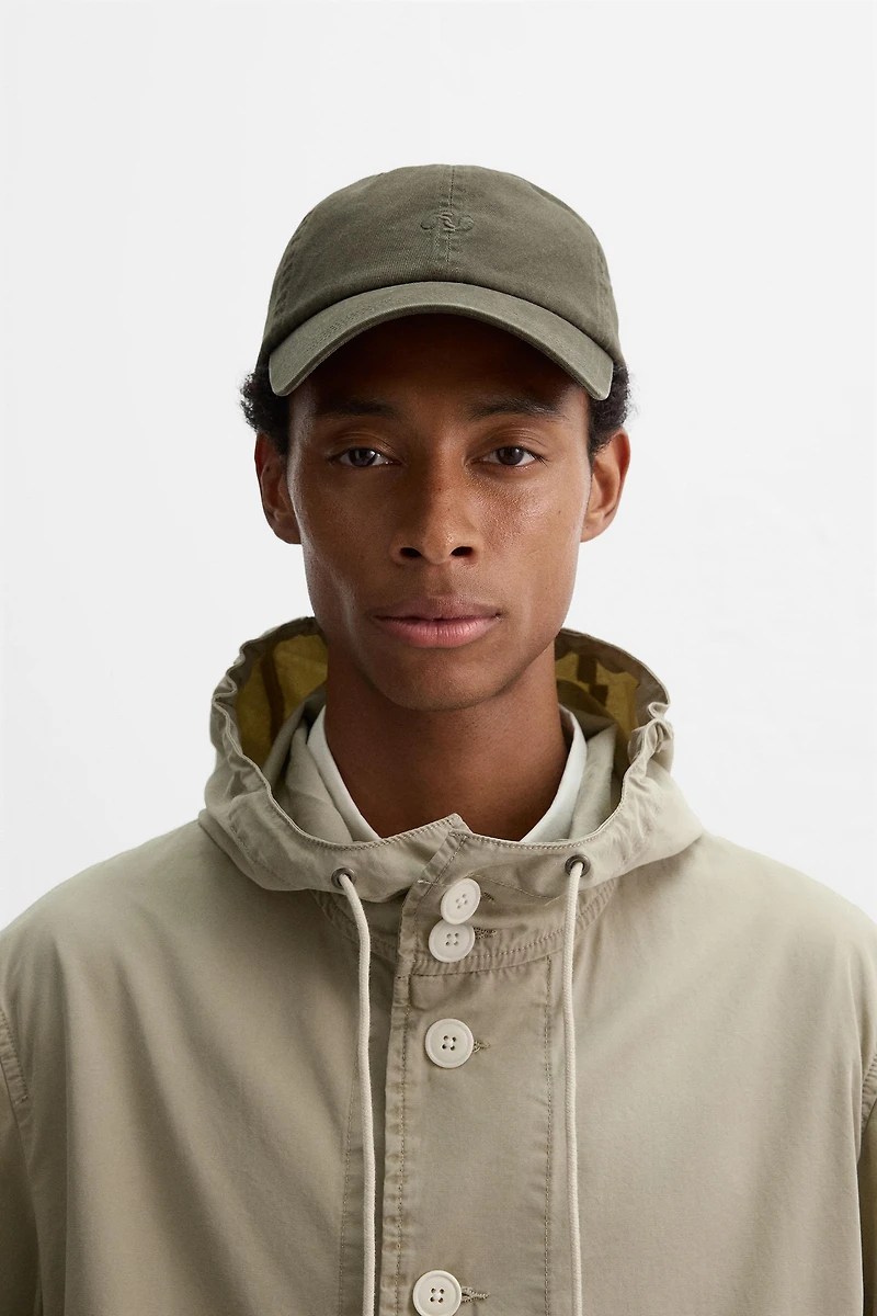 WASHED EMBROIDERED CAP
