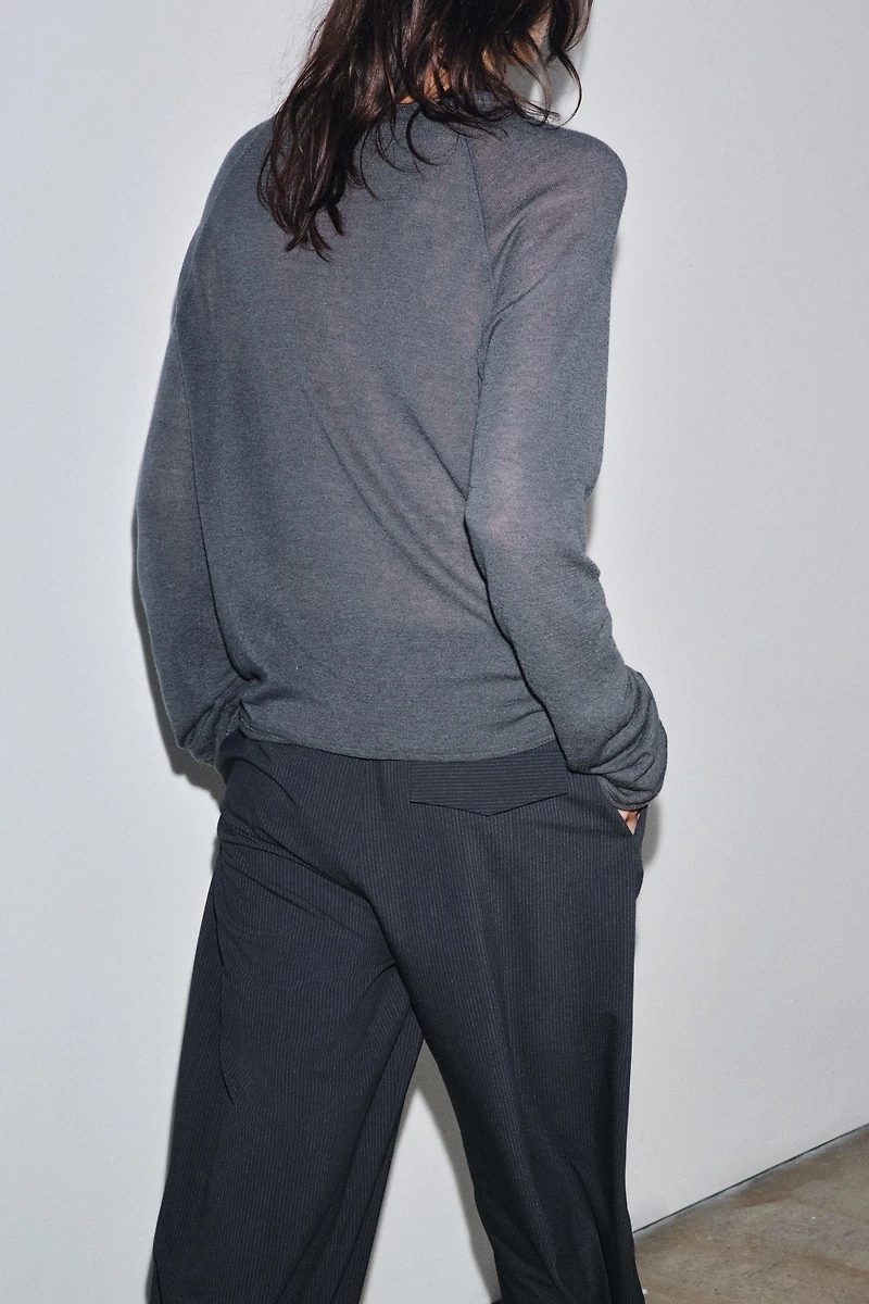 LONG SLEEVE T-SHIRT WITH WOOL