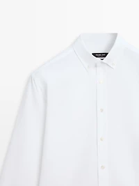 100% cotton regular fit Oxford shirt