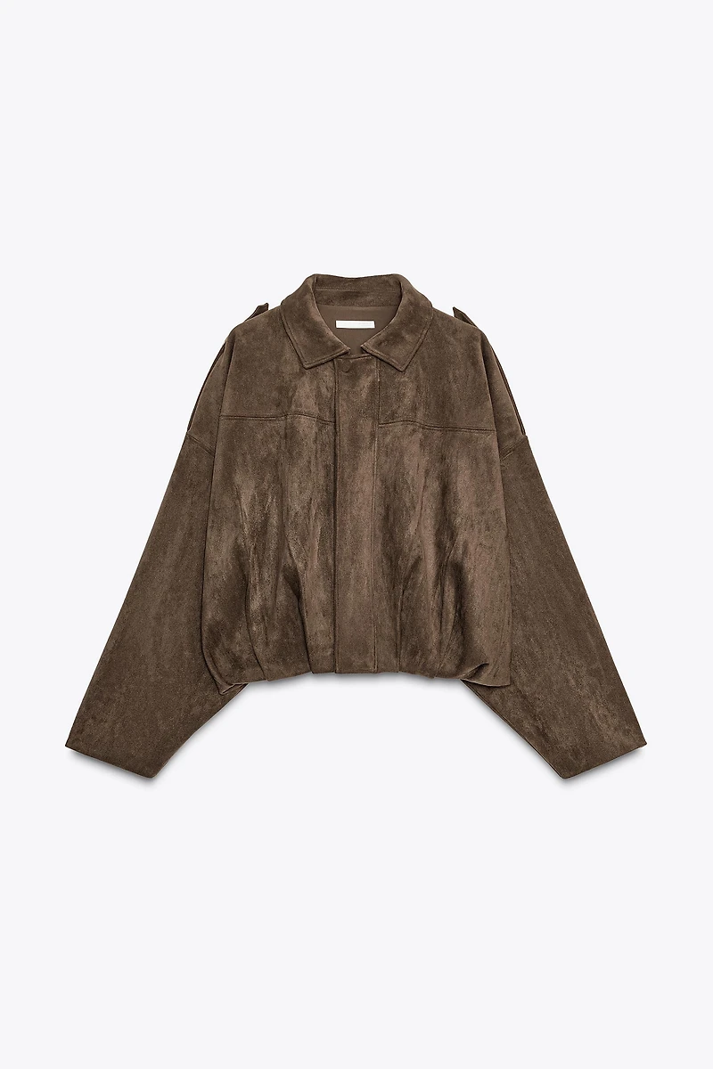 VESTE BOMBER EFFET DAIM