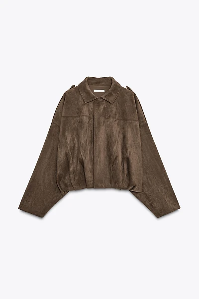 VESTE BOMBER EFFET DAIM