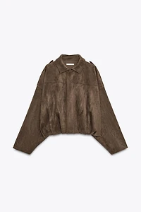 VESTE BOMBER EFFET DAIM