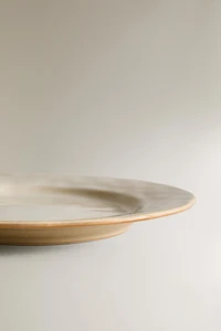 ASSIETTE PLATE GRÈS BORD IRRÉGULIER