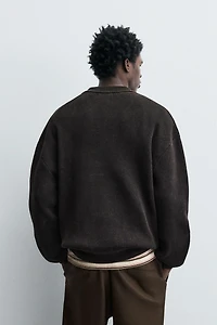 POLO EN MAILLE DÉLAVÉ