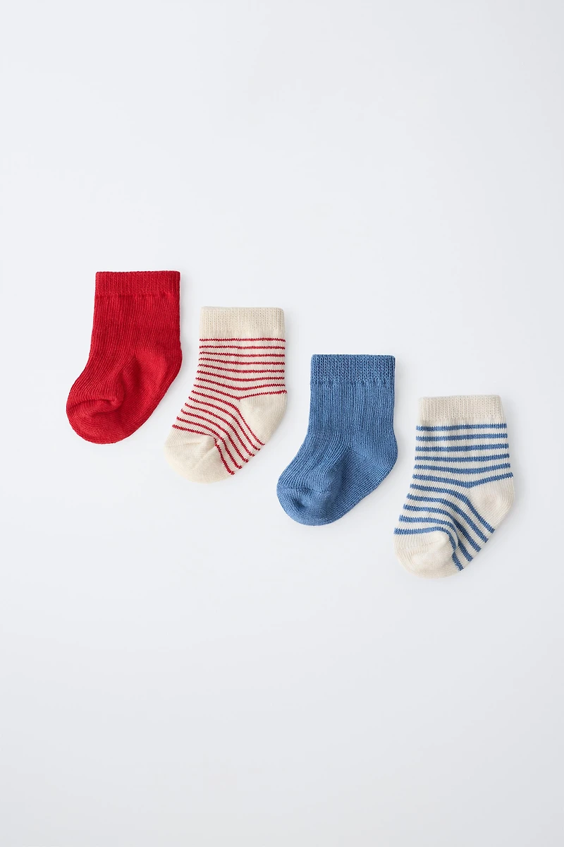 Set of 4 Colorful Socks Gift Box