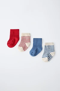 Set of 4 Colorful Socks Gift Box