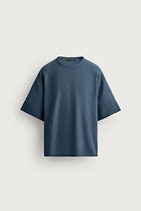 T-SHIRT EN MAILLE LAVÉ IMPRIMÉ