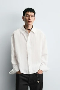 IRREGULAR STRIPE FLOWY SHIRT