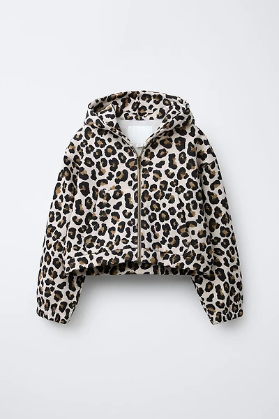SWEAT À CAPUCHE ANIMAL PRINT