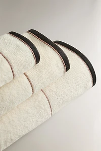 SERVIETTE DE BAIN FRISE POINT RIZ