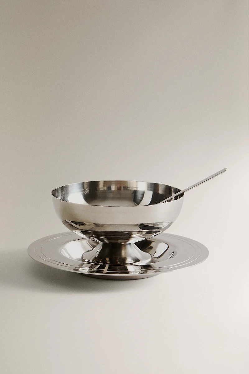 SHINY METAL ICE-CREAM CUP SET