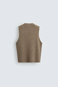 ORIGINS FLECKED KNIT VEST