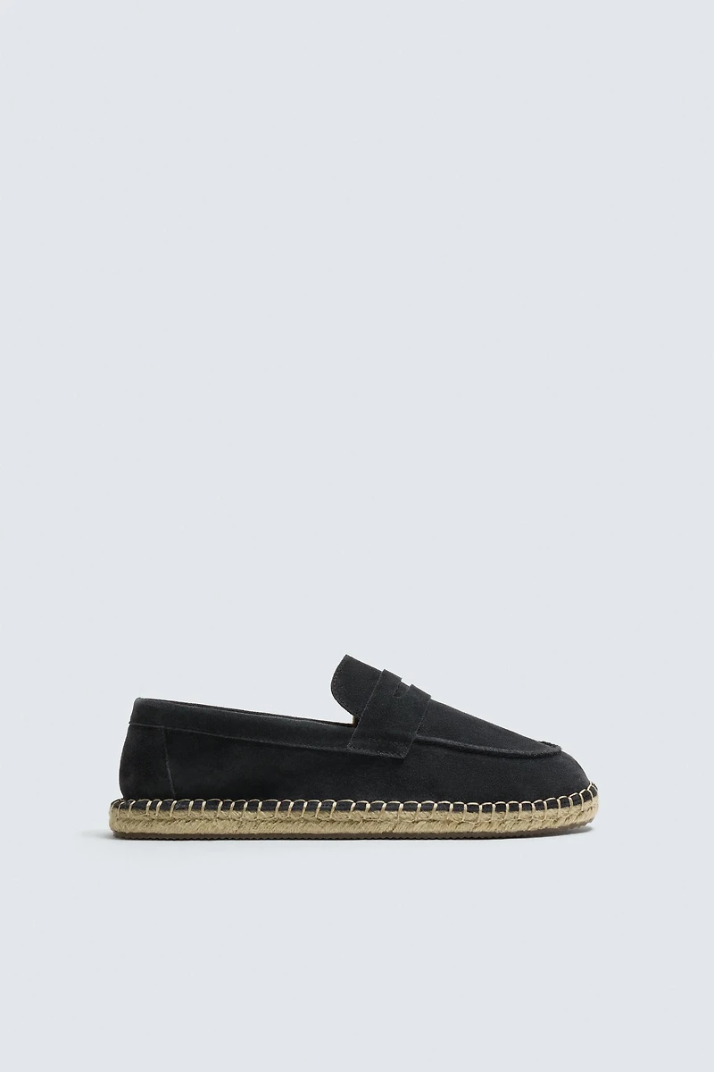 LEATHER PENNY ESPADRILLES
