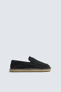 LEATHER PENNY ESPADRILLES