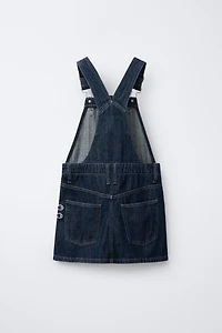 CHAMPION ® X ZARA LABEL DENIM PINAFORE DRESS
