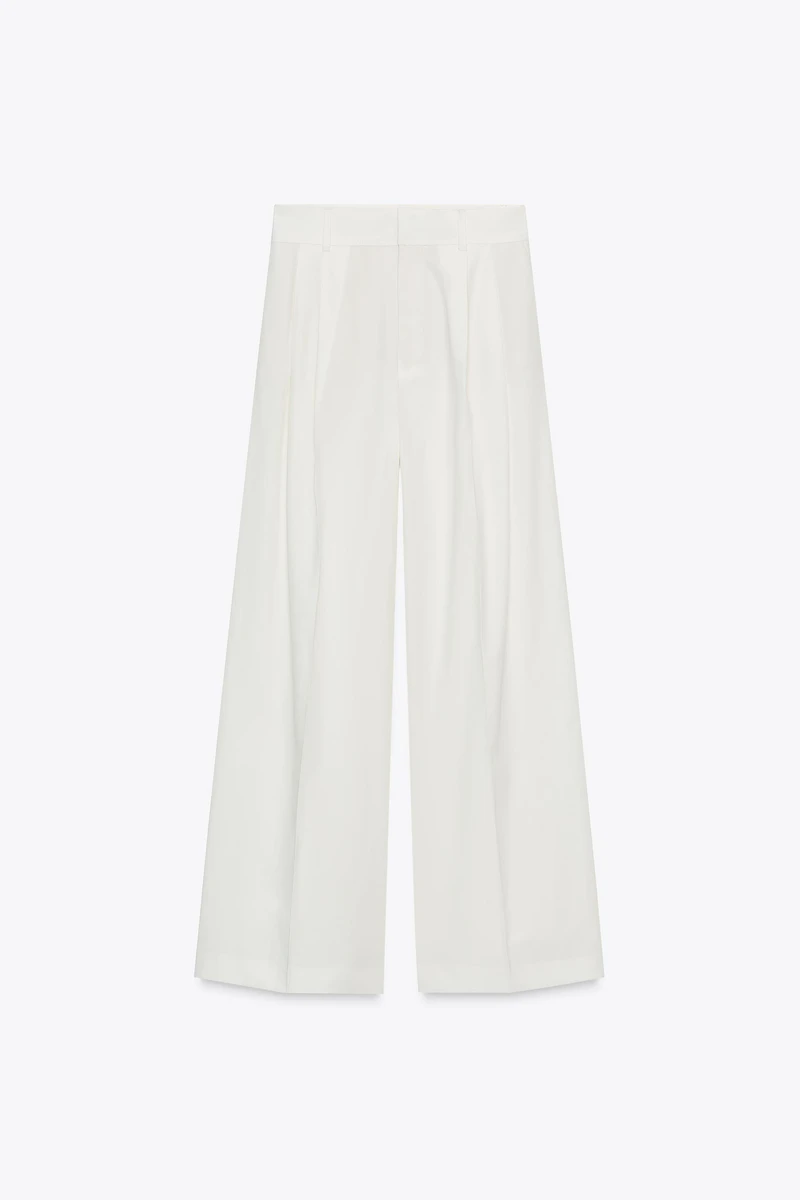 PLEATED PANTS WITH FLAPS