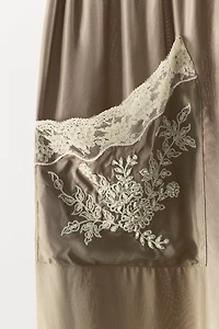 EMBROIDERED LACE LINGERIE PANTS
