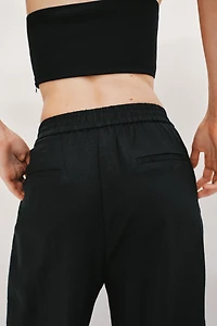 LINEN STRAIGHT LEG PANTS