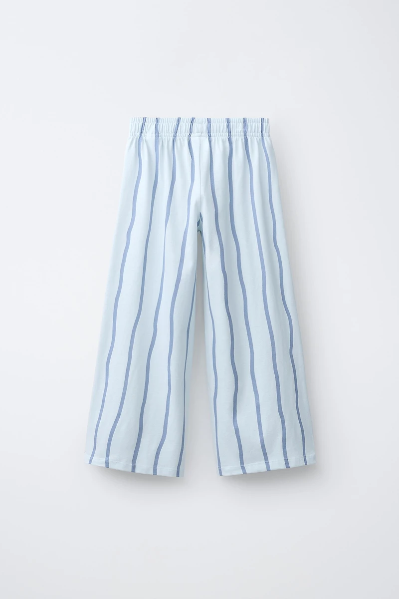 WIDE LEG STRIPED PANTS