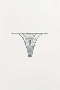 GUIPURE LACE THONG