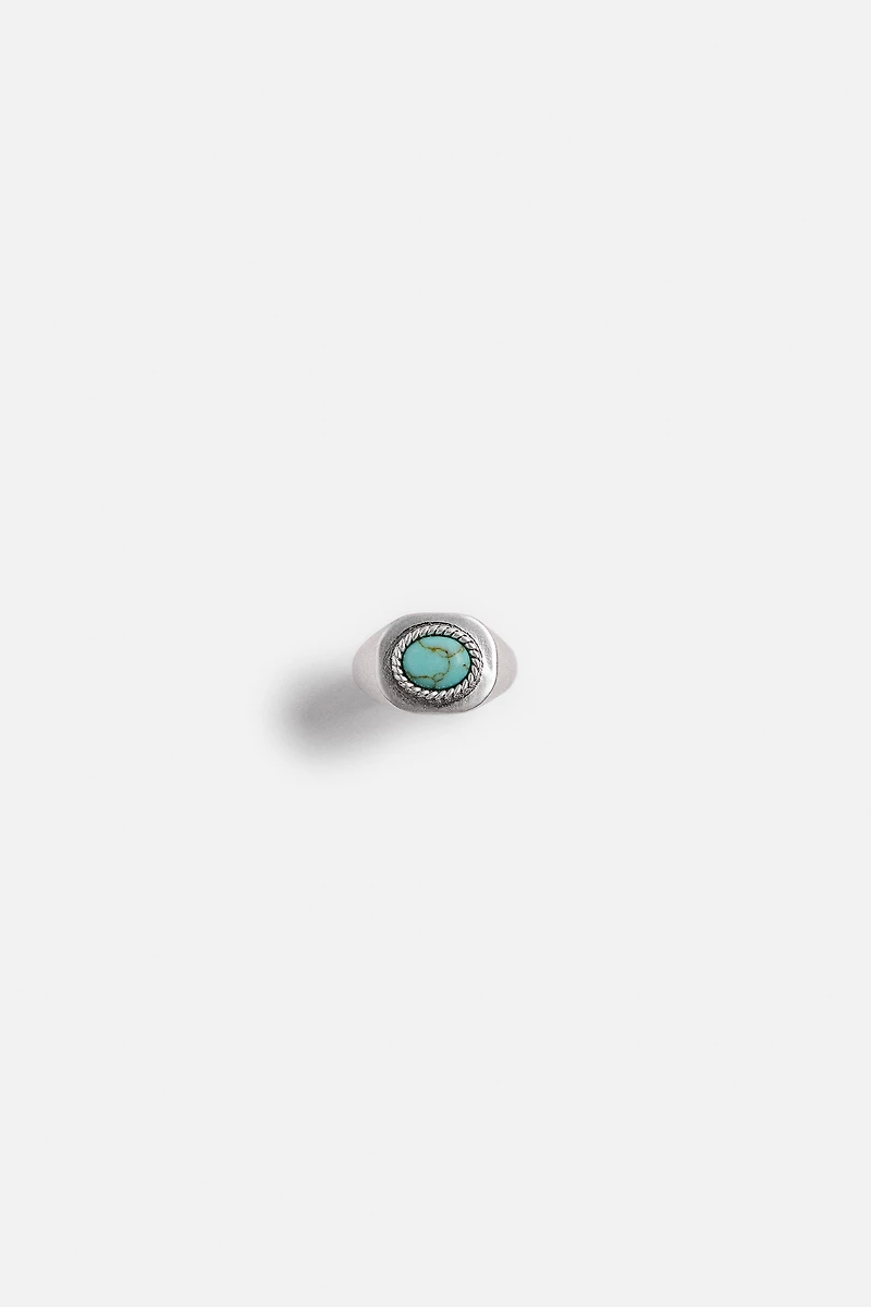 TURQUOISE STONE COMBINATION RING