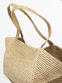 Tote bag moyen format 100 % raphia