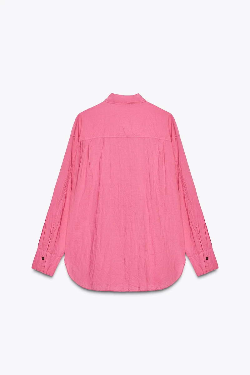 ZW COLLECTION WRINKLED BUTTON SHIRT