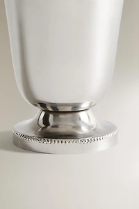 SMALL STRAIGHT STEEL GLASS VASE