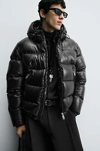 100% FEATHER WATER REPELLENT PUFFER JACKET