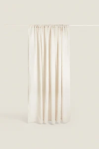 MEDIUM OPACITY DOUBLE-WIDE LINEN CURTAIN