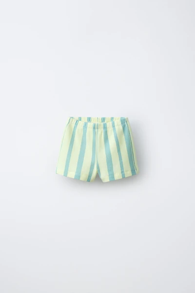 WAFFLE STRIPED SHORTS