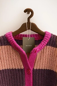 ZARA TIMELESS - GILET EN MAILLE À RAYURES