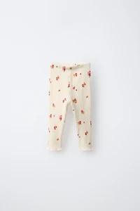 LEGGING CANNELÉ IMPRIMÉ FRUITS