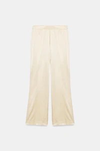 SATIN EFFECT CONTRAST PANTS