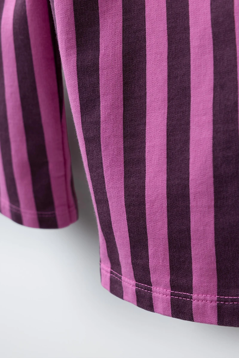 STRIPED PLUSH CULOTTES