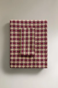 NAPPE FILS TEINTS CARREAUX NOËL