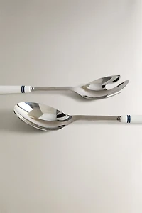 CERAMIC SALAD FLATWARE SET (SET OF 2)