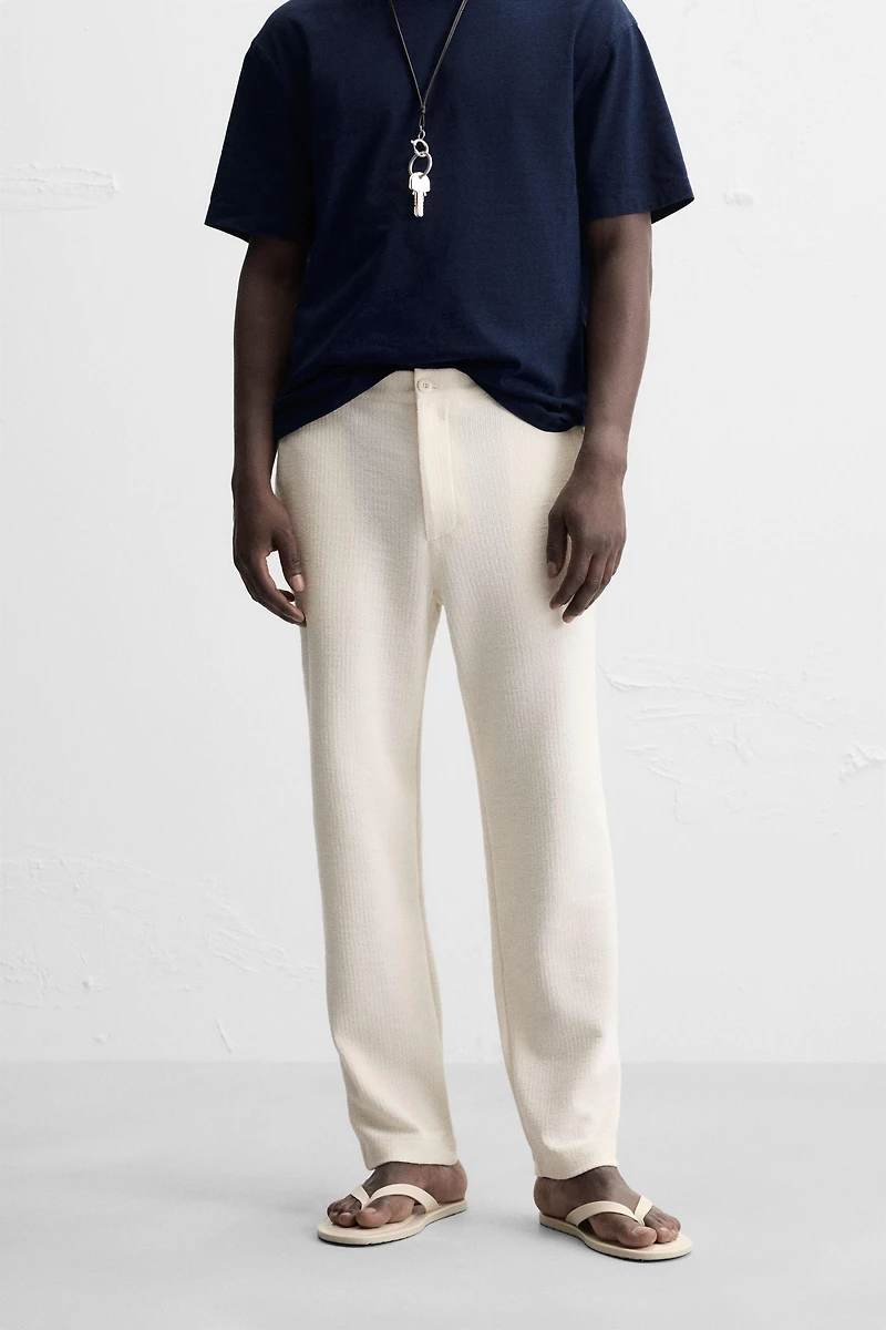 TEXTURED CHINO PANTS