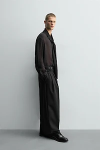 CHEMISE SEMI-TRANSPARENTE À NŒUD