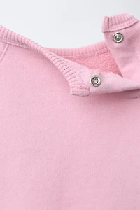 SWEAT PIÈCE EN VELOURS BOUCLÉ