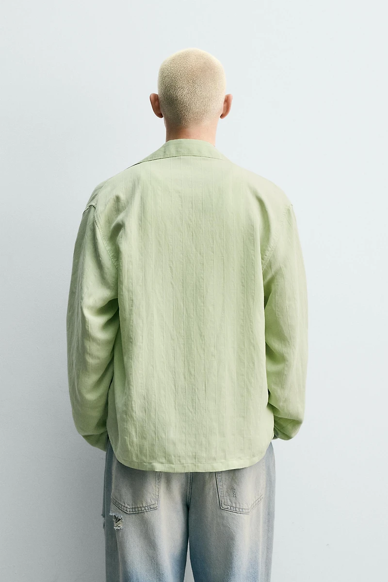 FLUID RELAXED FIT IRREGULAR EFFECT SHIRT