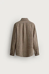 100% LINEN CHECKED SHIRT