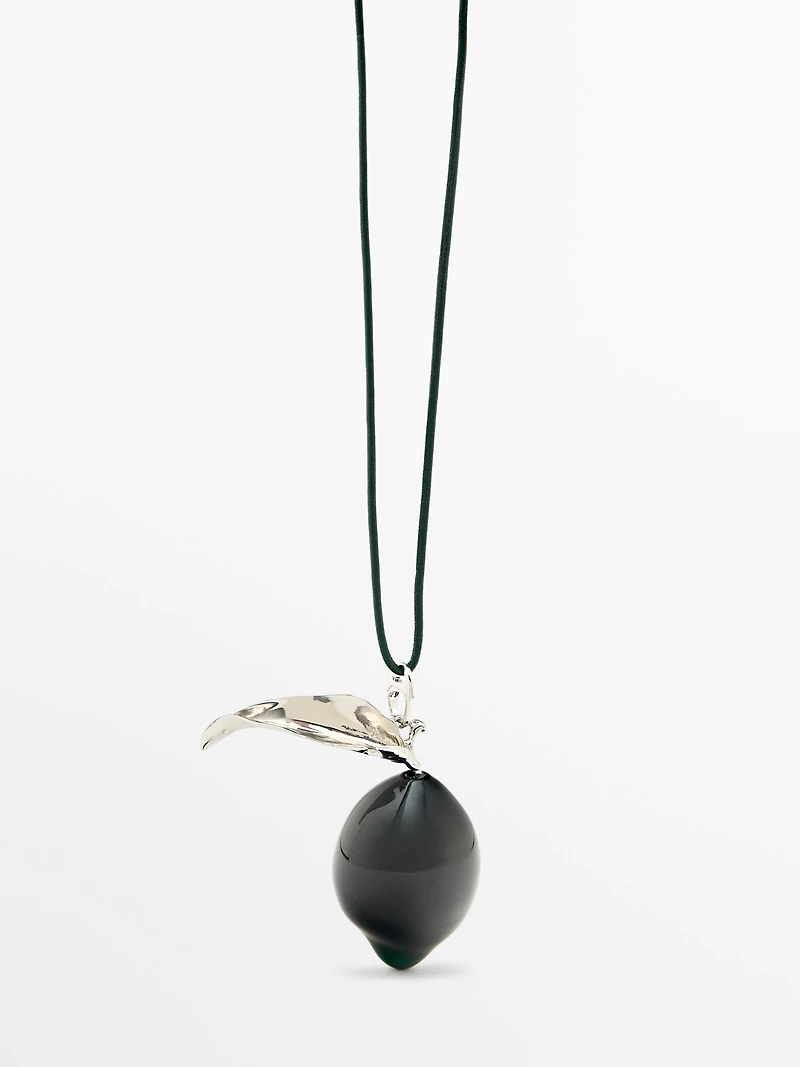 Leather cord pendant