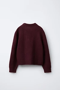 EMBROIDERED DOG KNIT SWEATER